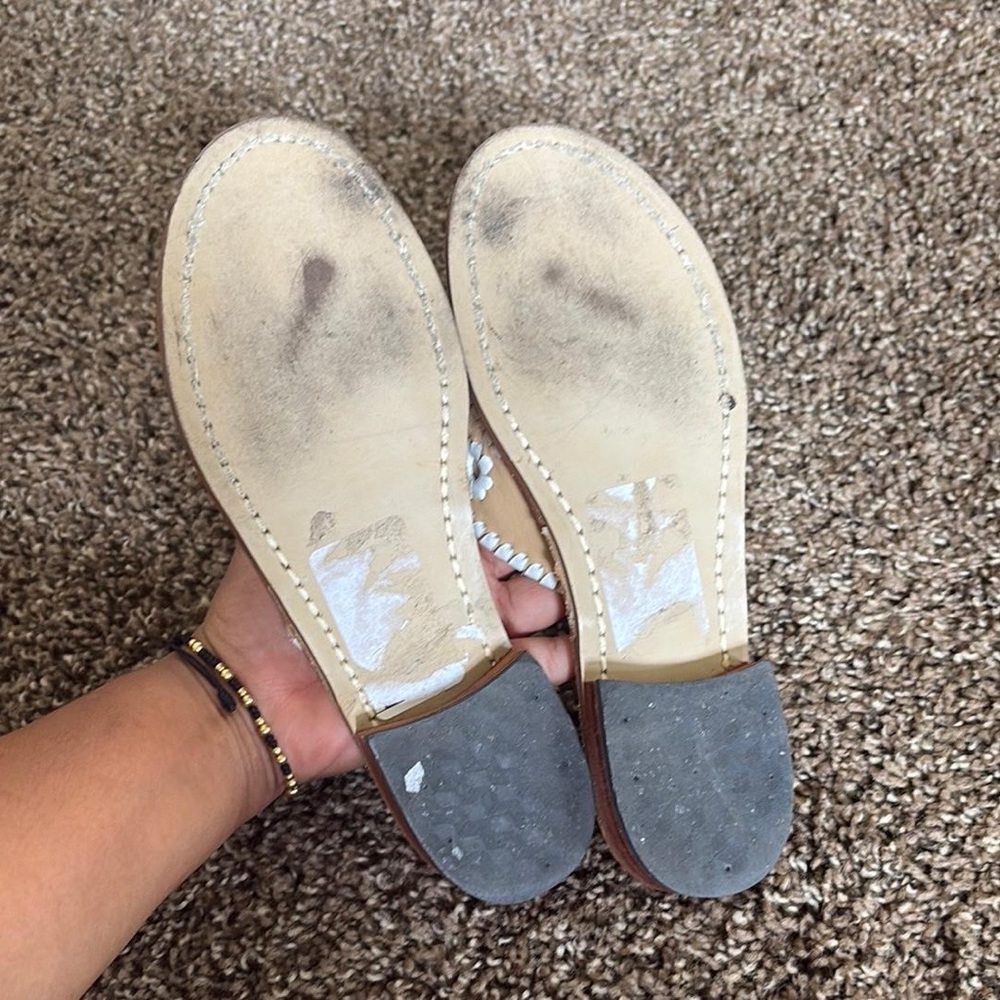 Jack Rogers Cream and Light Blue Sandals - Picture 5 of 6